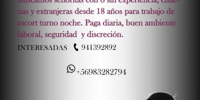 Buscamos con urgencia señoritas escort buen ingreso diario
