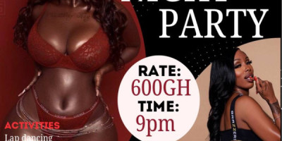 Queen Tina hookup services present black night sex party